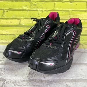 Women's Danskin Now Chaser Athletics Shoes Size 9W Black Pink Silver EUC